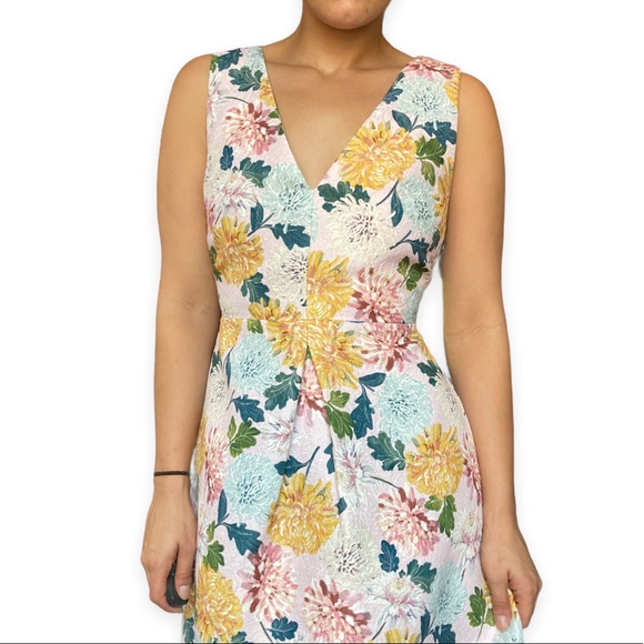 NWT Sam Edelman Floral Midi Dress Tulip Skirt - Picture 3 of 4